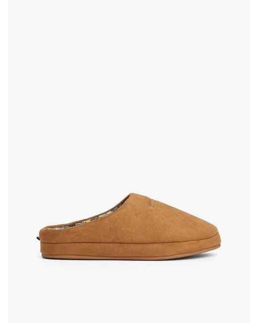Slippers Con Interno Caldo di Tommy Hilfiger in Brown da Uomo