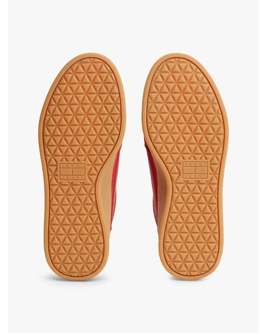 Tommy Hilfiger Red The Greenwich Leather Chunky Cupsole Trainers