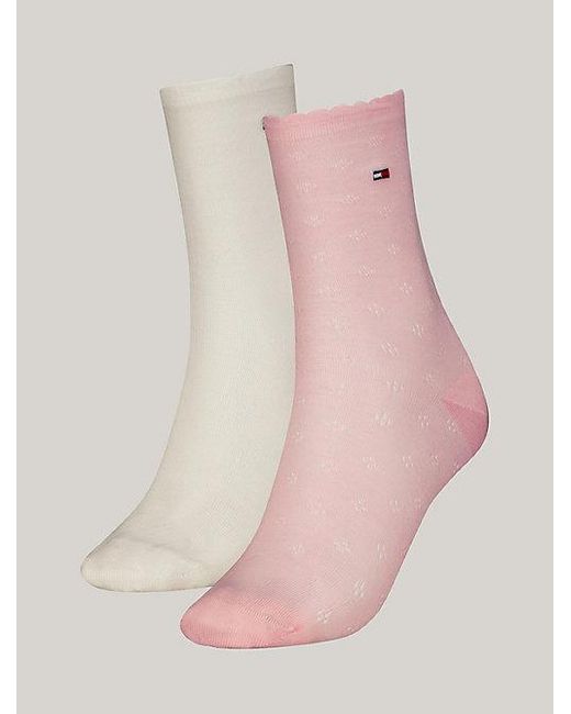 Tommy Hilfiger Set Van 2 Paar Lichtgewicht Gebreide Sokken in het Pink