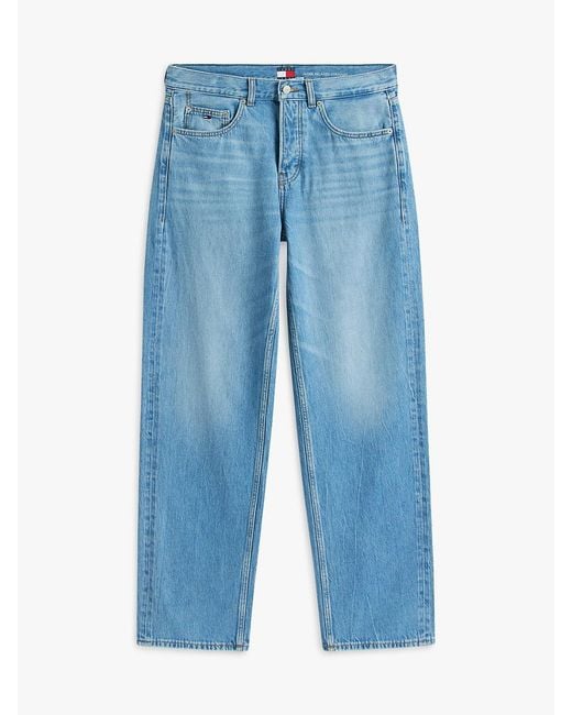 Tommy Hilfiger Blue Jaimie Whiskered Relaxed Straight Leg Jeans for men