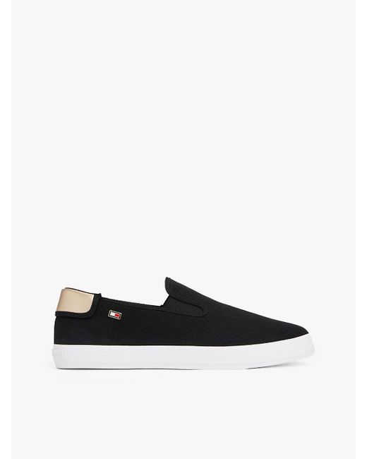 Baskets Slip-On En Toile Tommy Hilfiger en coloris White
