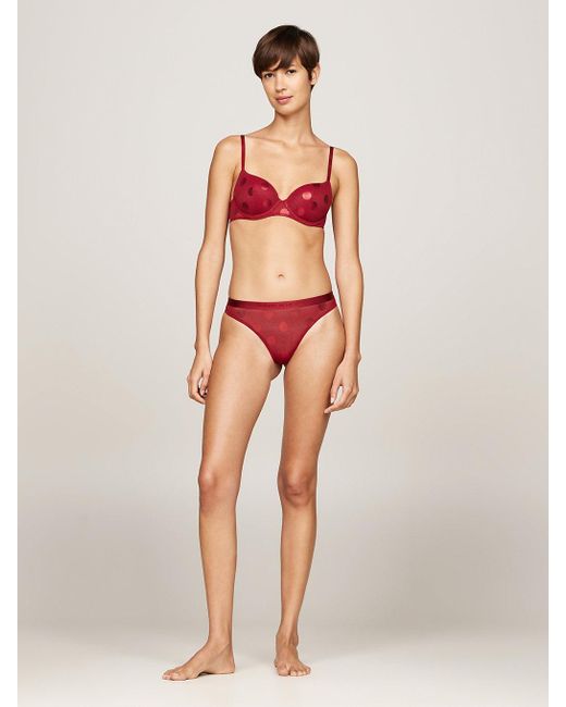 Reggiseno A Mezza Coppa di Tommy Hilfiger in Red