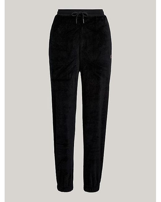 Tommy Hilfiger Velours Relaxed Fit jogger in het Black