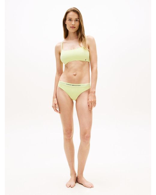 Tommy Hilfiger Yellow Original Logo Brazilian Bikini Bottoms