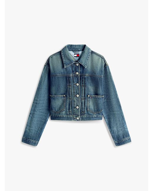 Veste Décontractée En Denim Léger Logo Au Dos Tommy Hilfiger en coloris Blue