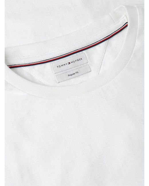 Tommy Hilfiger White Patch Pocket Jersey Crew Neck T-shirt for men