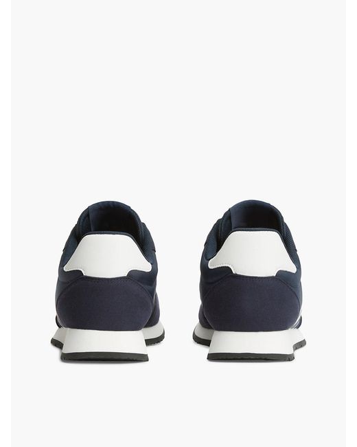 Tommy Hilfiger Blue Logo Mixed Texture Trainers for men
