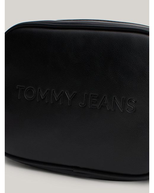 Tommy Hilfiger Black Essential Embossed Logo Camera Bag