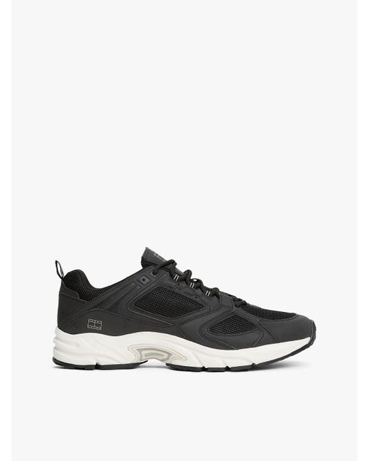 Tommy Hilfiger Black Mixed Texture Archive Runners for men