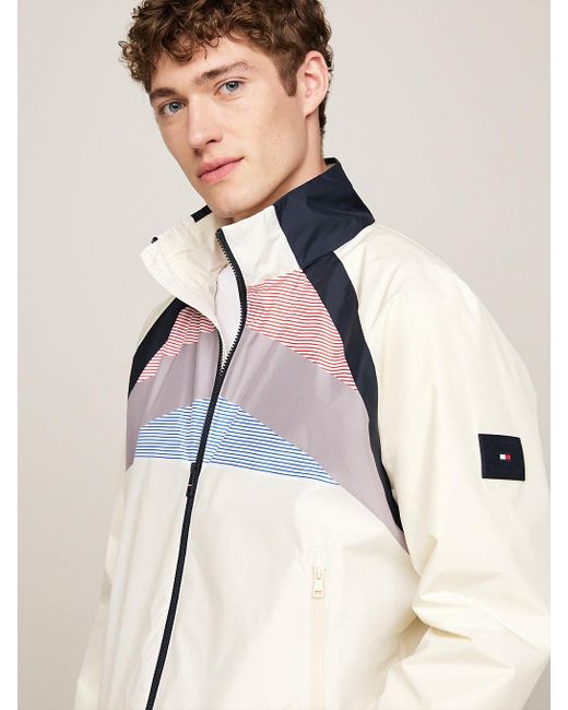 Veste Portland colour-block imperméable Tommy Hilfiger pour homme en coloris White