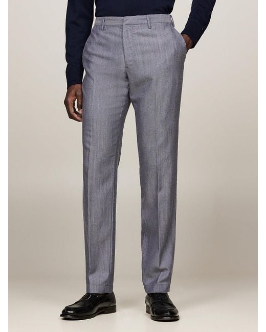 Tommy Hilfiger Blue Garment Dyed Slim Fit Suit for men