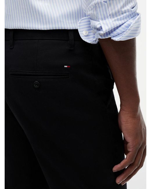 Tommy Hilfiger Black 1985 Bleeker Slim Twill Chinos for men