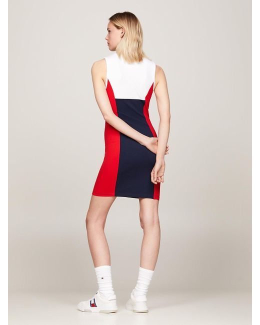 Tommy Hilfiger Red Badge Colour-blocked Slim Bodycon Dress