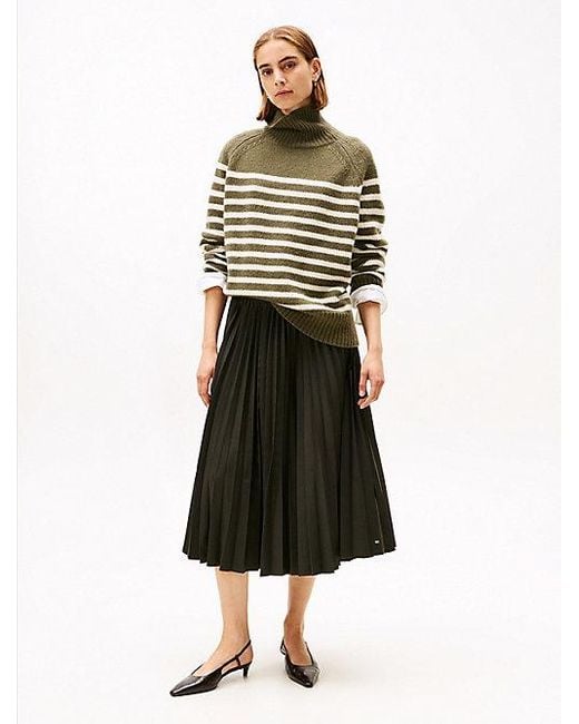 Tommy Hilfiger Geplooide Midi-Rok in het White
