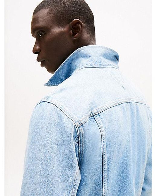 Tommy Hilfiger Trucker-Jeansjacke Mit Fade-Effekt in Blue für Herren