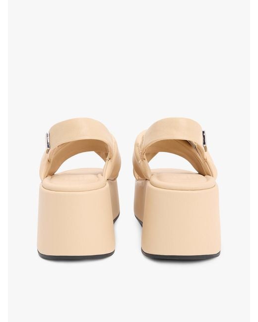 Tommy Hilfiger Natural Padded Strap Wedge Sandals