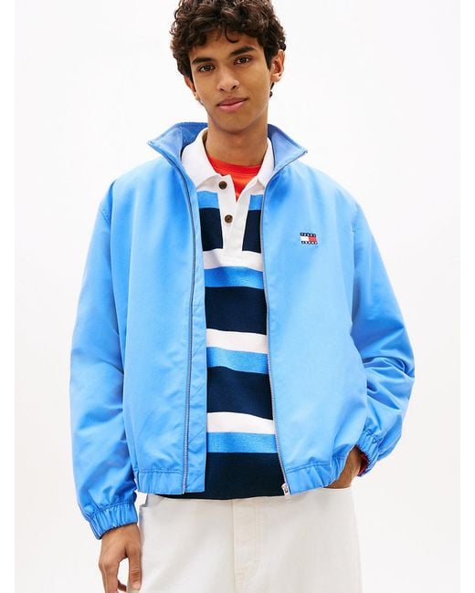 Tommy Hilfiger Blue Collar Logo Water Repellent Zip-Thru Jacket for men