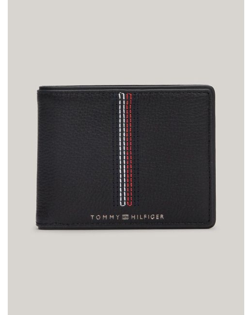 Tommy Hilfiger Black Small Leather Casual Credit Card Wallet for men