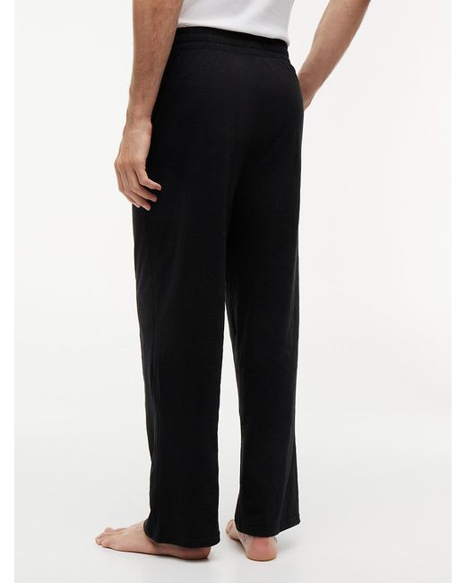 Tommy Hilfiger Black Flag Embroidery Textured Pyjama Bottoms for men