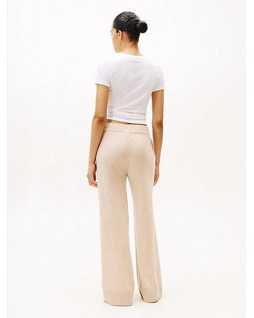 Tommy Hilfiger Relaxed Fit Loungebroek Van Kasjmier in het Natural