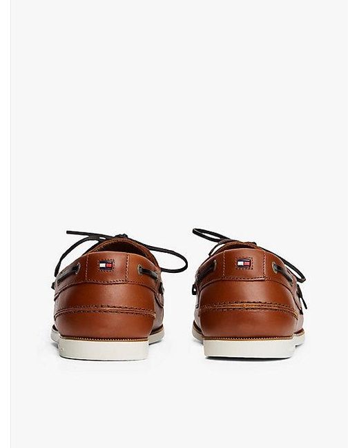 Tommy Hilfiger Lace-Up Bootsschuh Aus Leder in Brown für Herren