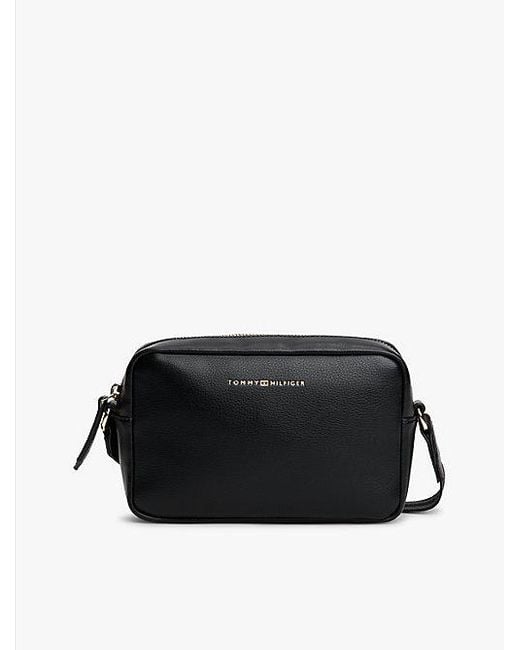 Tommy Hilfiger Crossbody Cameratas Met Webbing Band in het Black