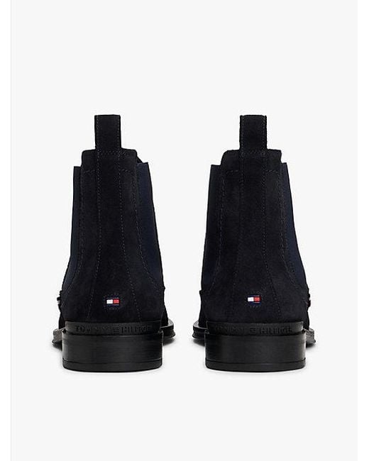 Tommy Hilfiger Chelsea-Boot Aus Wildleder in Black für Herren