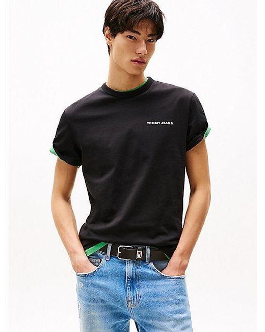 Tommy Hilfiger T-Shirt Met Logo En Graphic Op De Achterkant in het Black voor heren