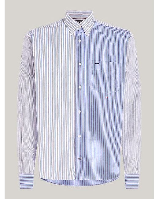 Tommy Hilfiger Classics Regular Overhemd Met Colour-blocking in het Blue voor heren