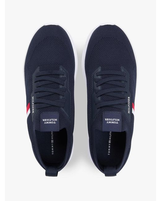 Tommy Hilfiger Blue Hilfiger Monotype Lightweight Knit Trainers for men