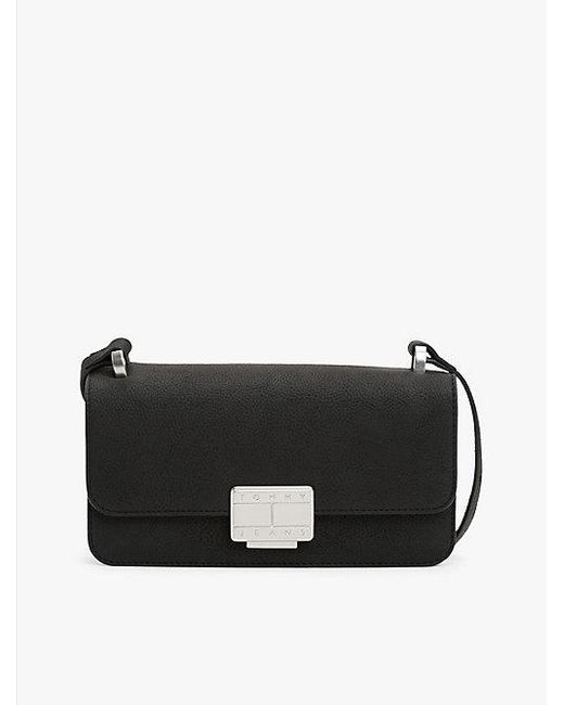 Tommy Hilfiger Crossbodytas Met Flapsluiting En Logo-Embleem in het Black