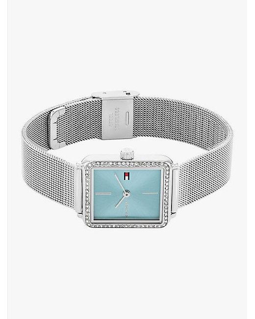 Tommy Hilfiger Blue Uhr Mit Blauem Zifferblatt Und Mesh-Armband
