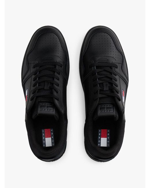 Sneakers Rétro Stile Basket Con Suola Spessa di Tommy Hilfiger in Black da Uomo