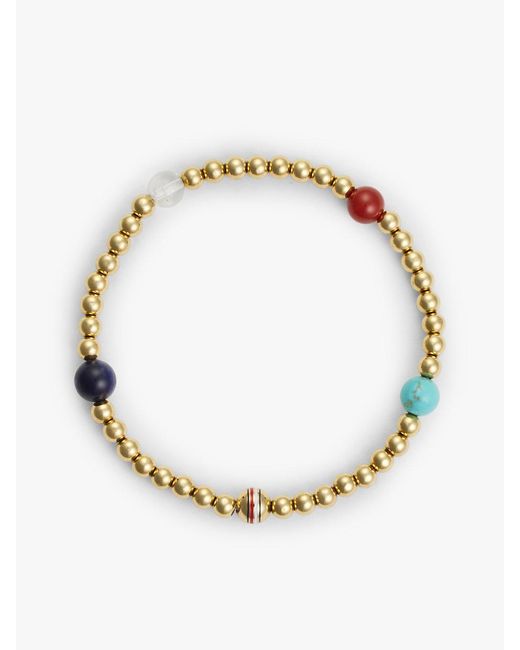 Tommy Hilfiger Metallic Plated Semi-Precious Bead Bracelet