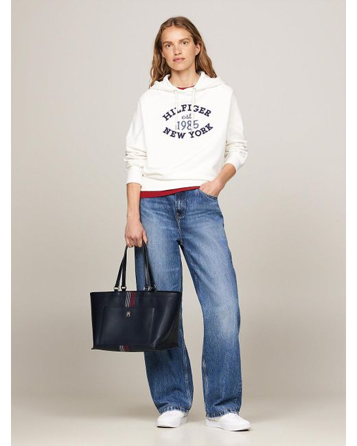 Tommy Hilfiger Blue Corporate Th Monogram Tote