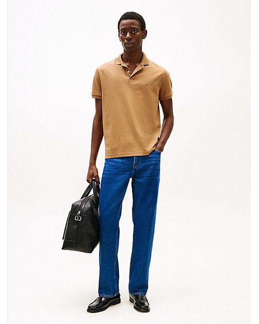 Tommy Hilfiger Regular Fit Polo Met Geborduurde Vlag in het Brown voor heren