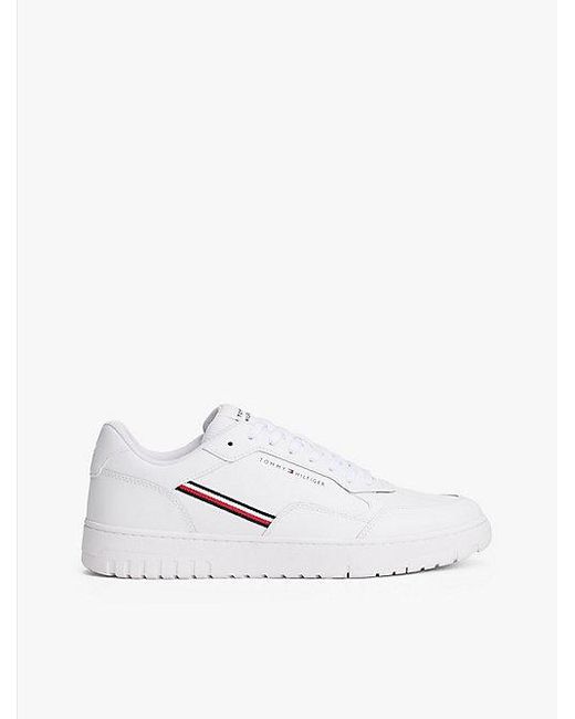 Tommy Hilfiger Rutschhemmender Basketball-Sneaker Mit Leder in White für Herren