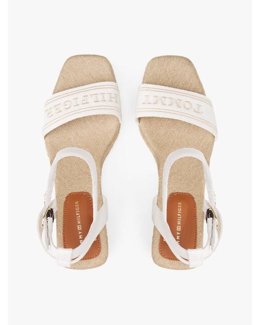 Espadrilles Compensées Hilfiger Monotype Tommy Hilfiger en coloris Natural