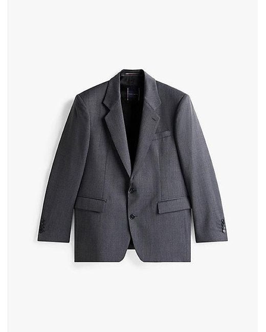 Tommy Hilfiger Single-Breasted Blazer Van Wolmix Twill in het Gray voor heren