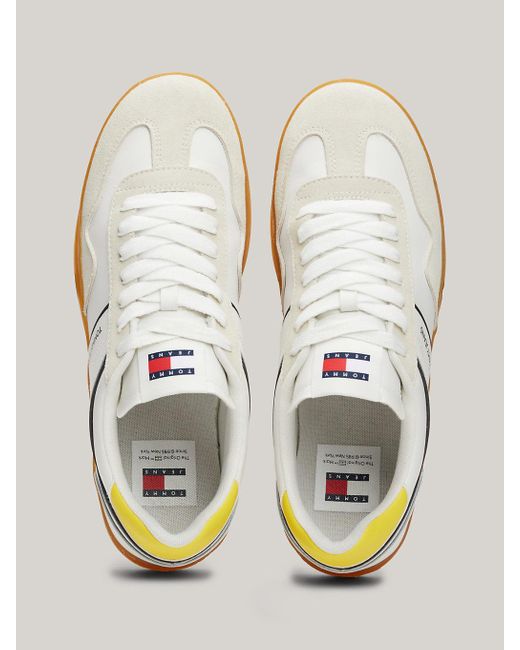 Tommy Hilfiger Metallic Retro Suede Cupsole Trainers for men