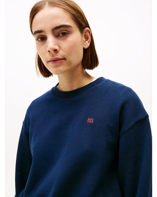 Sweat À Drapeau Hilfiger Contrasté Tommy Hilfiger en coloris Blue