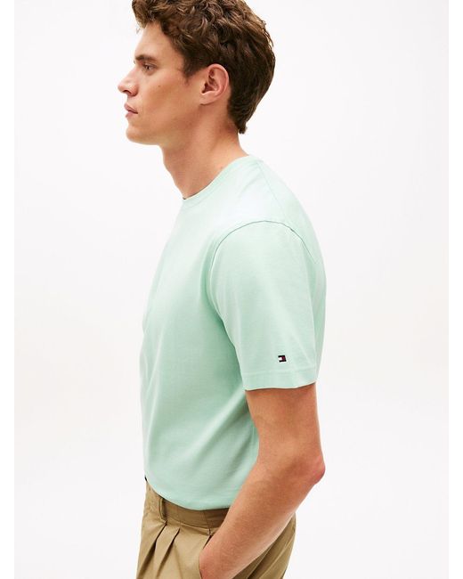 Tommy Hilfiger Green New York Label Crew Neck T-Shirt for men