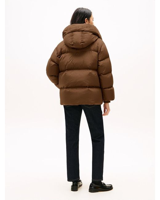 Tommy Hilfiger Brown Water Repellent Down Wrap Jacket