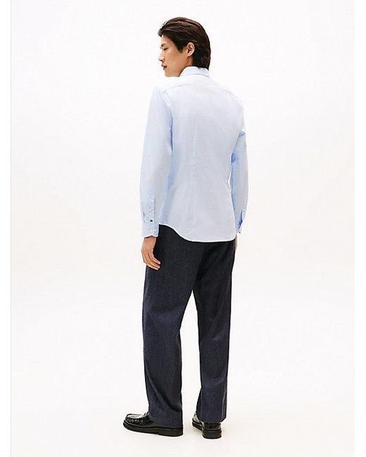 Tommy Hilfiger Smart Casual Th Flex Slim Fit Hemd in White für Herren