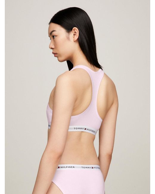 Bralette Tommy Icons Sfoderata di Tommy Hilfiger in White