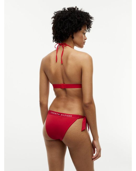 Tommy Hilfiger Red Original Cheeky Side Tie Bikini Bottoms