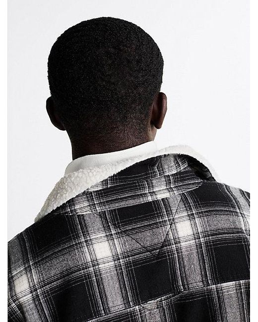 Tommy Hilfiger Relaxed Fit Overshirt Met Sherpakraag in het Gray voor heren