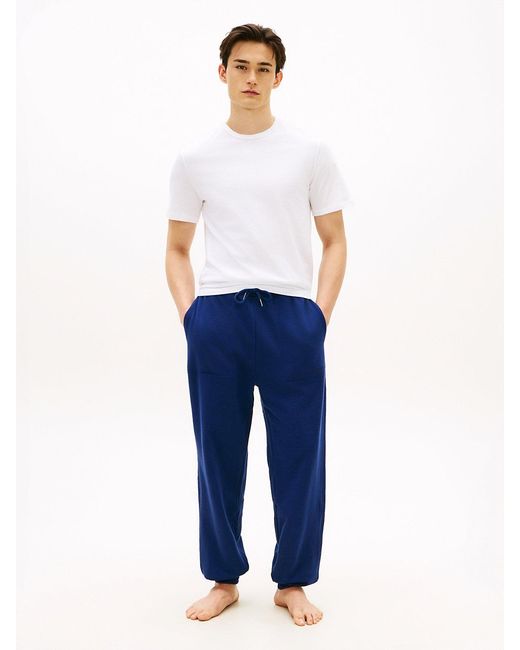 Tommy Hilfiger Blue Essential Terry Cuffed Lounge Joggers for men