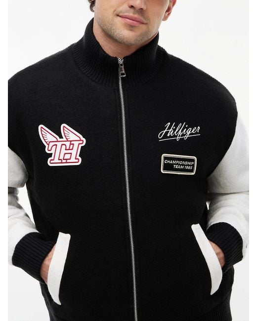 Tommy Hilfiger Blue Pure Wool Track Jacket for men