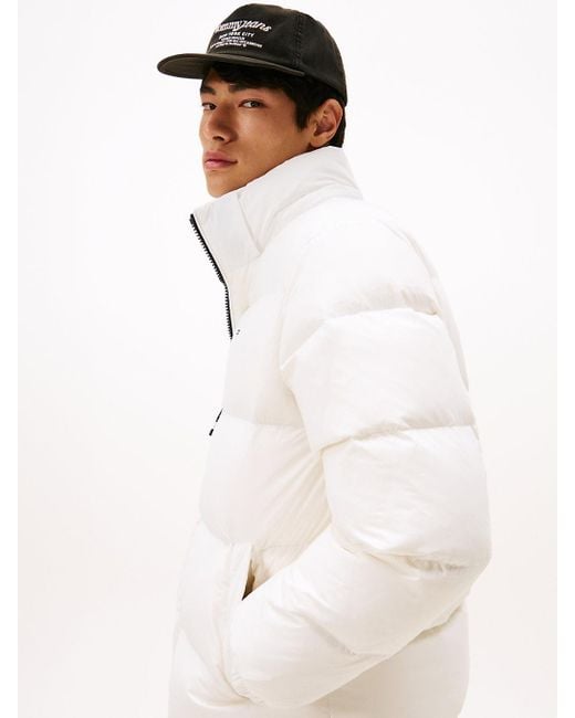 Piumino Idrorepellente Con Cappuccio di Tommy Hilfiger in White da Uomo